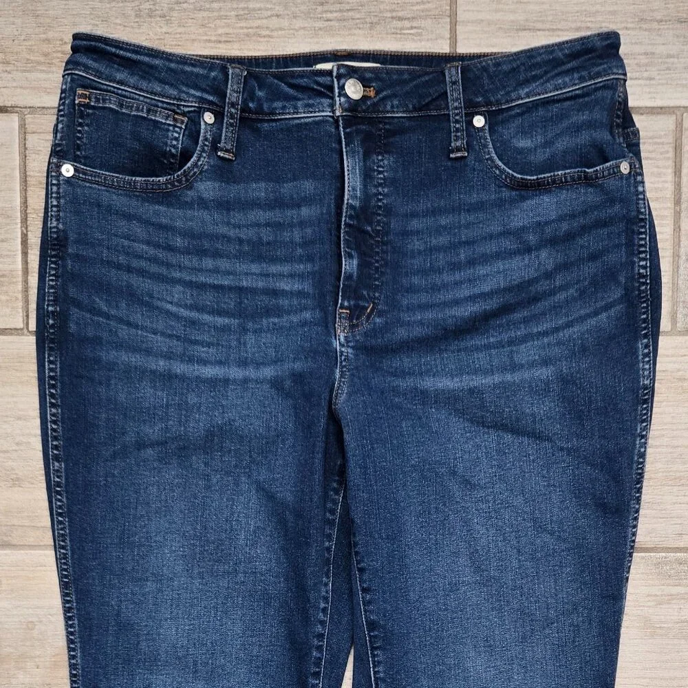 Madewell Curvy High Rise Skinny Jeans Women Stretch Denim Whisker Faded 33 - Picture 3 of 8